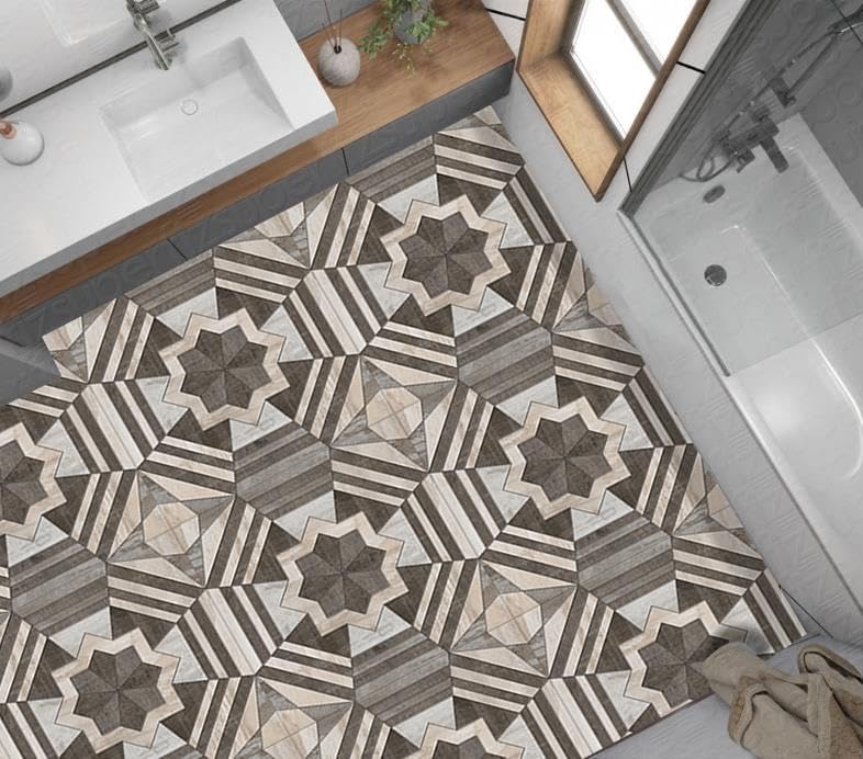 Alternative view of Yer Kaplama Zemin Kaplama Folyosu 65x130 cm Geometric Pattern Wooden