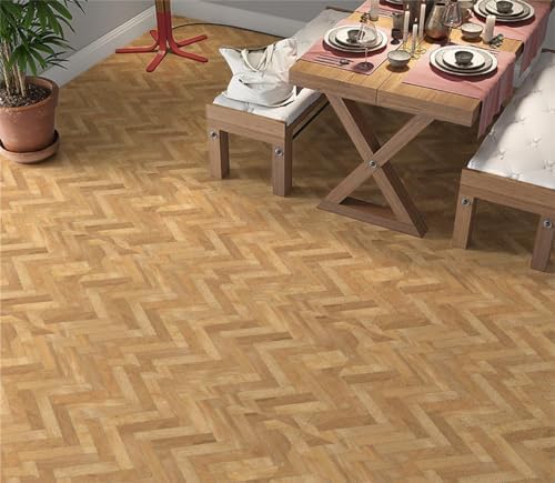 Alternative view of Yer Kaplama Zemin Kaplama Folyosu 65x130 cm Herringbone Wooden