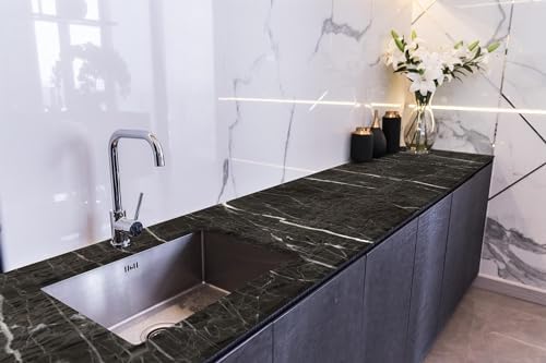 Tezgah Üstü Kaplama Folyosu Mutfak Tezgahı Kaplama Bright Marble 70 cm x 4 Metre