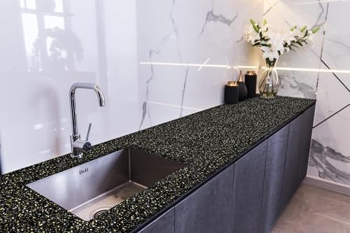 Tezgah Üstü Kaplama Folyosu Mutfak Tezgahı Kaplama Granit Desen 70 cm x 1 Metre
