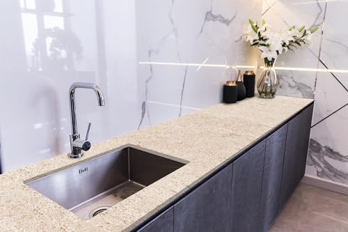 Tezgah Üstü Kaplama Folyosu Mutfak Tezgahı Kaplama Rustik Marble 70 cm x 3 Metre