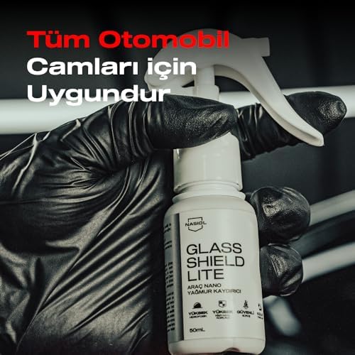 Glasshield Lite Araç Yağmur Kaydırıcı ve Su Itici Sprey-50 Ml-1 Yıl Etkili-Cam Koruma
