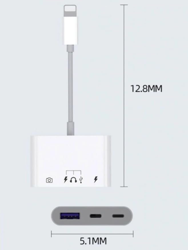 11 12 13 14 Uyumlu Lightning Uyumlu Type-C USB ve Lightning Çıkış Alabileceğiniz Adaptör USB ve USB C Aksesuarlar ile Hızlı Bağlayın ZR578