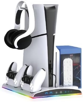 Alternative view of TP5-3570 PS5 Soğutucu Organizatör 2 Fanlı Stand Kol Şarj Edici Stand 3 USB Hub Kulaklık platstation Standı