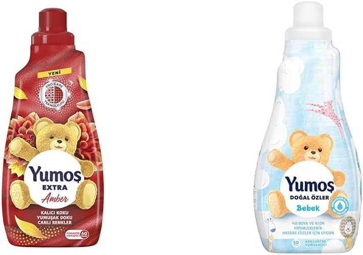 Yumoş Konsantre Çamaşır Yumuşatıcısı 1440 ml(2) Yumoş Doğal Özler Konsantre Çamaşır Yumuşatıcısı Bebek 1200 ml 50 Yıkama 1 Adet(1)