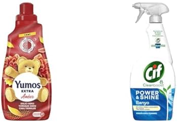 Yumoş Konsantre Çamaşır Yumuşatıcısı 1440 ml(1) Cif Power Cleanboost Sprey Temizleyici Banyo İçin Temizleyici ve Kireç Çözücü 750 ML(3)