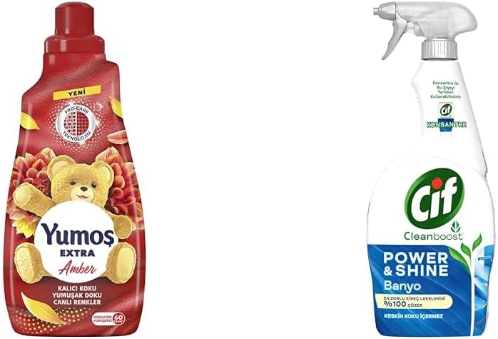 Alternative view of Yumoş Konsantre Çamaşır Yumuşatıcısı 1440 ml(1) Cif Power Cleanboost Sprey Temizleyici Banyo İçin Temizleyici ve Kireç Çözücü 750 ML(3)