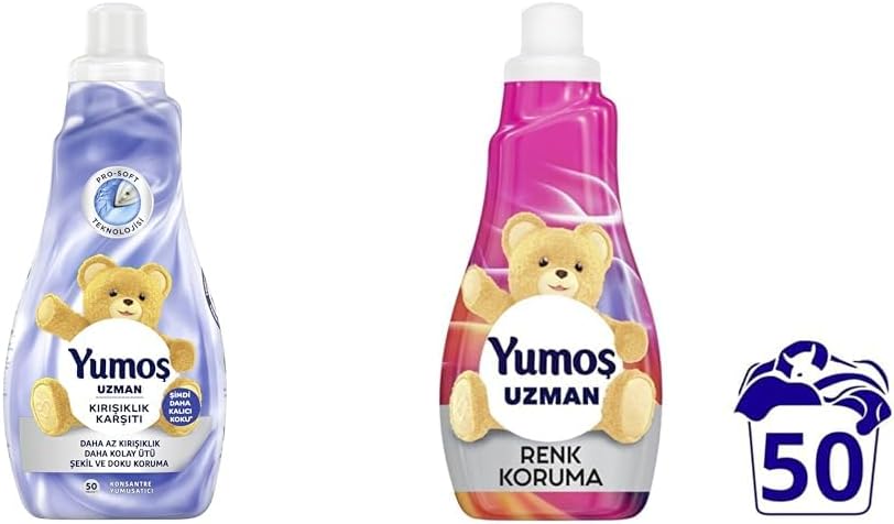 Yumoş Uzman Kırışıklık Karşıtı 50 Yıkama Konsantre Çamaşır Yumuşatıcısı (1 x 1200 mL)(1) Yumoş Uzman Konsantre Çamaşır Yumuşatıcısı Renk Koruma Kalıcı Koku 50 Yıkama (1 x 1200 mL)(1)