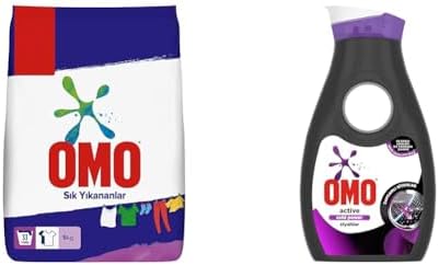 Alternative view of Toz Çamaşır Deterjanı Sık Yıkananlar 5 kg(1) OMO Sıvı Çamaşır Deterjanı Siyahlar İçin Siyahlarınızı Koruyarak En Zorlu Lekeleri İlk Yıkamada Çıkarır 910 ML 14 Yıkama(2)