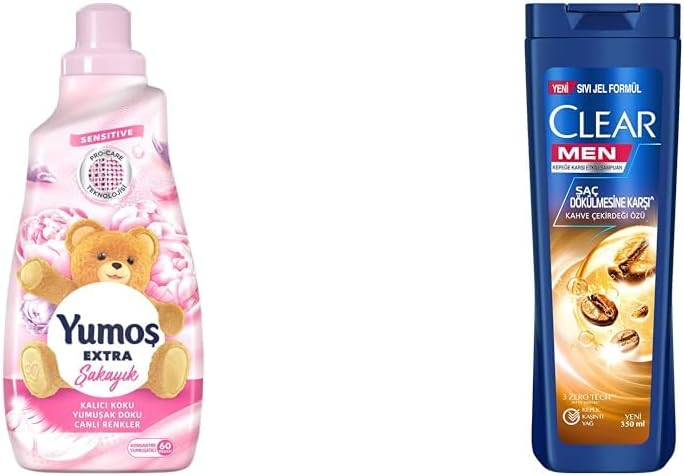 Alternative view of Yumoş Konsantre Çamaşır Yumuşatıcısı Şakayık 1440 ml(2) Clear Men Kepeğe Karşı Etkili Şampuan Saç Dökülmesine Karşı Kahve Çekirdeği Özü 350 ml(1)