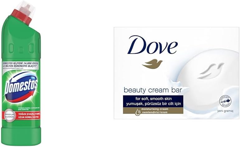Alternative view of Domestos Yoğun Kıvamlı Çamaşır Suyu Maksimum Hijyen Dağ Esintisi, 750 ml(6) Dove Beauty Cream Bar Katı Güzellik Sabunu Original Nemledirici Etkili, 90 g(1)