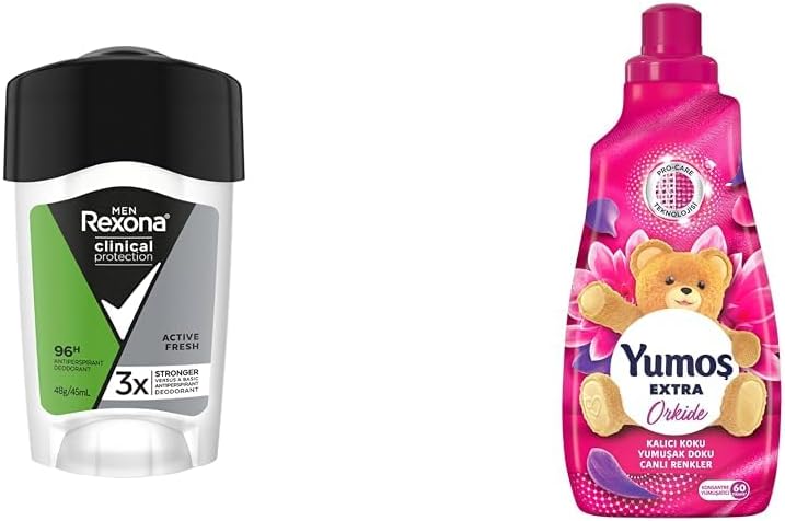 Alternative view of Rexona Men Clinical Protection Stick Deodorant Fresh 45 ml(1) Yumoş Orkide 60 Yıkama Konsantre Çamaşır Yumuşatıcısı (1 x 1440 ml)(2)