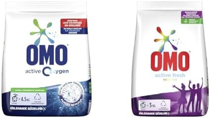 Alternative view of Oxygen Toz Çamaşır Deterjanı Beyazlar için, 4.5 kg (1) Omo Fresh Toz Çamaşır Deterjanı Renkliler 3 kg 20 Yıkama(1)