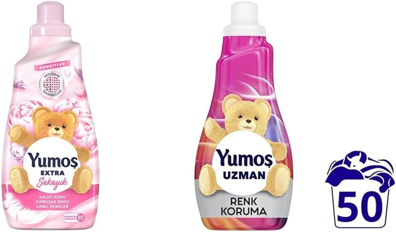 Yumoş Konsantre Çamaşır Yumuşatıcısı Şakayık 1440 ml(1) Yumoş Uzman Konsantre Çamaşır Yumuşatıcısı Renk Koruma Kalıcı Koku 50 Yıkama (1 x 1200 mL)(1)