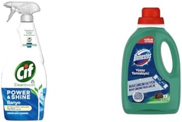Alternative view of Cif Power Cleanboost Sprey Temizleyici Banyo İçin Temizleyici ve Kireç Çözücü 750 ML(4) Domestos Yüzey Temizleyici Yoğun Kıvam Çam 1500 ml(1)
