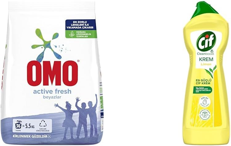 Alternative view of Fresh 5,5 kg(1) Cif Krem Yüzey Temizleyici Limon Kokulu Yağ ve Kireç Sökücü Leke Çıkarıcı 750 ML(2)