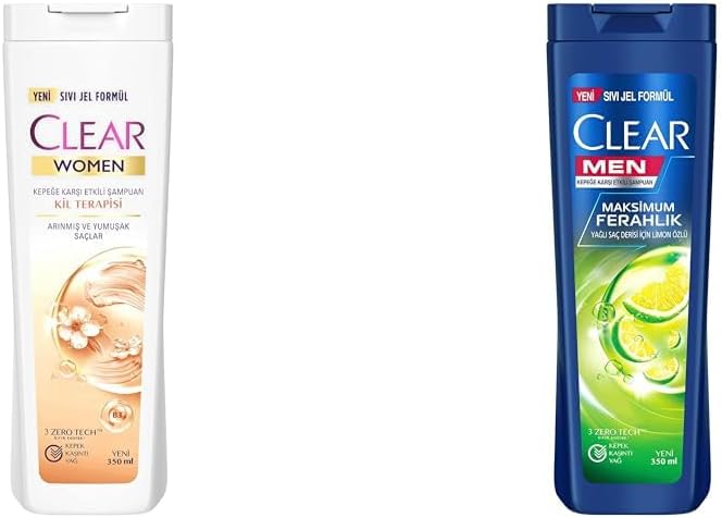 Alternative view of Clear Kil Terapisi Arınmış ve Yumuşak Saçlar Kepeğe Karşı Etkili Şampuan 350 ml(1) Clear Men Maksimum Ferahlık Yağlı Saç Derisi İçin Limon Özlü Kepeğe Karşı Etkili Şampuan 350 ml(1)
