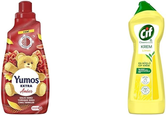 Alternative view of Yumoş Konsantre Çamaşır Yumuşatıcısı 1440 ml(1) Cif Krem Yüzey Temizleyici Limon Kokulu Yağ ve Kireç Sökücü Leke Çıkarıcı 750 ML(3)