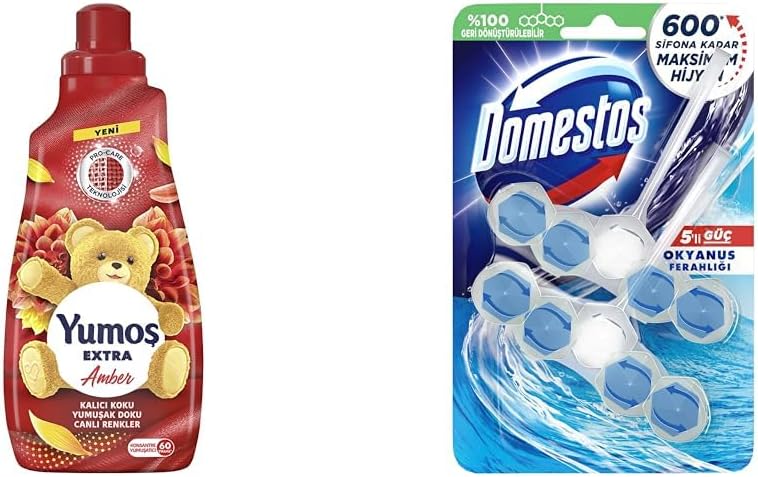 Alternative view of Yumoş Konsantre Çamaşır Yumuşatıcısı 1440 ml(1) Domestos Okyanus Ferahlığı 5'li Güç Duopack Tuvalet Bloğu (1 x 2 Adet)(3)