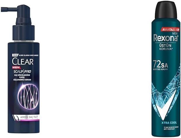 Alternative view of Clear Men Scalp Pro Saç Dökülmesine Karşı Güçlendirici Serum 70 ml(1) Rexona Men Erkek Sprey Deodorant Xtra 72 Saat Kesintisiz Üstün Koruma 200 ml(1)