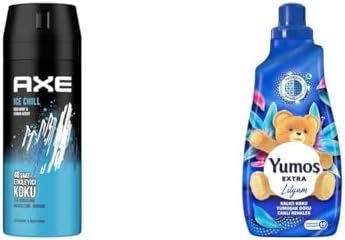 Alternative view of Axe Erkek Deodorant & Bodyspray Ice Chill 48 Saat Etkileyici Koku (150 ml)(1) Yumoş Lilyum 60 Yıkama Konsantre Çamaşır Yumuşatıcısı (1 x 1440 ml)(2)