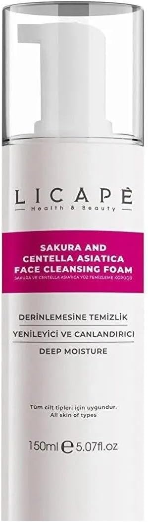 Alternative view of Licape Sakura ve Centella Asiatica Yüz Temizleme Köpüğü – Arındırıcı, Nemlendirici ve Cilt Bariyeri Güçlendirici Yüz Yıkama Köpüğü – Hassas Ciltlere Uygun – 150 ml