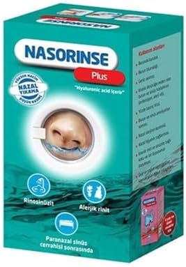 Alternative view of NASORINSE PLUS HYALUNORIK ASİT İÇEREN YÜKSEK HACİM DÜŞÜK BASINÇLI NAZAL DUŞ (25 Poşetli)