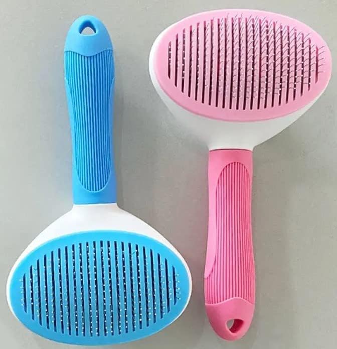 Otomatik Temizlenen Kedi Köpek Tarağı (Pembe)