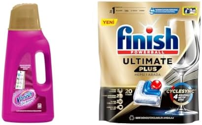 Alternative view of Vanish Kosla Multipower Renkliler için Leke Çıkarıcı ve Deterjan Güçlendirici Sıvı (1 x 2000 ml) ve Finish Plus 20 Kapsül Bulaşık Makinesi Tableti