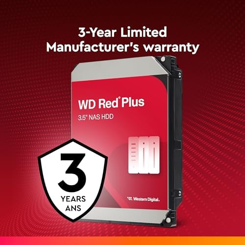 Digital 8TB WD Red Plus NAS Dahili Sabit Disk HDD - 5640 RPM, SATA 6 Gb/s, CMR, 256 MB Önbellek, 3.5" - WD80EFPX