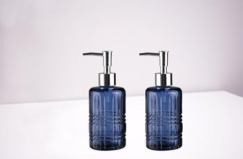 Alternative view of SETİ CAM SIVI SABUNLUK 2 ADET,KRİSTAL DESENLİ MAVİ 300ML 6,8X17,6CM