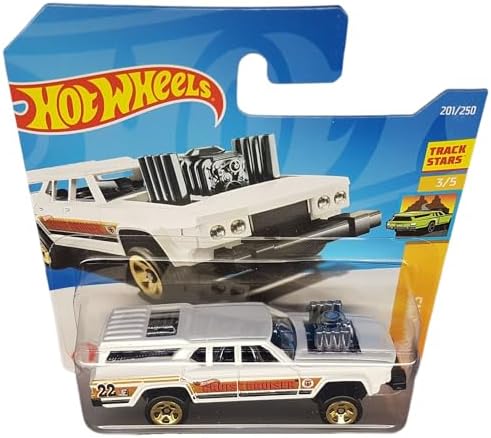 Alternative view of - Cruise Bruiser - HW Wagons 3/5 - HCX72 - Short Card - Track Stars - Beyaz - Mattel 2022