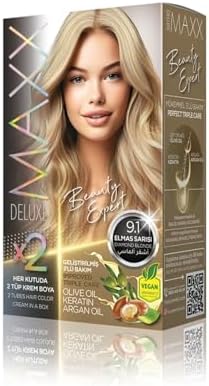 Alternative view of MAXX DELUXE BEAUTY EXPERT HAIR COLOR (KERATİN)'Lİ 1 KUTU (2 X 50 ML) (Sarısı 9.1)