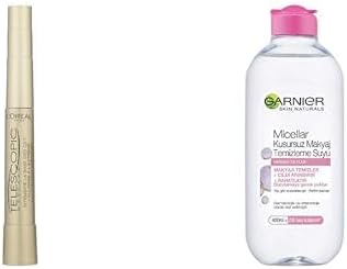 Telescopic Maskara - Siyah + Skin Naturals Micellar Kusursuz Makyaj Temizleme Suyu (400 ml)