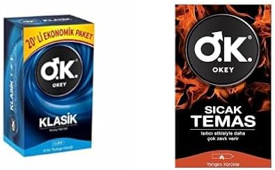 Klasik Kolay Takılan Ekonomik Paket Prezervatif (1 x 20 Adet) + Okey Sicak Temas Prezervatif 10 Adet