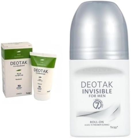 Deotak Plus Krem Deodorant 35 ml 1 Paket(1 x 35 ml) x Erkekler için Invisible Roll-On Deodorant (35 ml)
