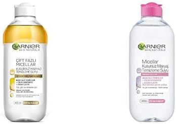 Skin Naturals Çift Fazlı Micellar Kusursuz Makyaj Temizleme Suyu (400 ml) + Skin Naturals Micellar Kusursuz Makyaj Temizleme Suyu (400 ml)