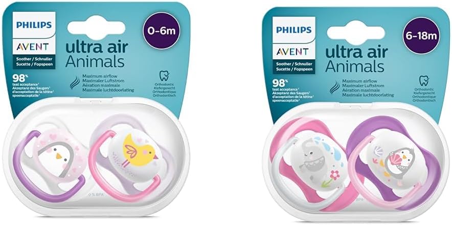 Avent SCF080/06 Ultra Air Emzik (0-6 Ay) Kız & SCF080/08 Ultra Air Emzik (6-18 Ay) Kız