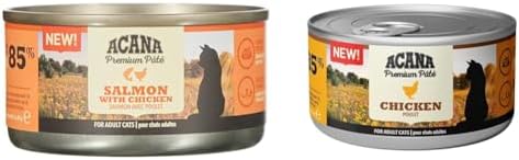 Acana Premium Pate (Ezme) Konserve Yaş Kedi Maması, Somonlu ve Tavuklu, 85 Gr & Acana Premium Pate (Ezme) Konserve Yaş Kedi Maması, Tavuklu, 85 Gr