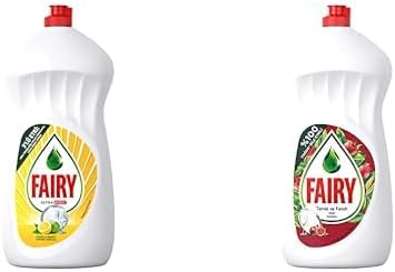 Ultra Hızlı Sıvı Bulaşık Deterjanı Limon ve Limonu, 1500 ml & Fairy Temiz & Ferah Nar Kokulu Sıvı Bulaşık Deterjanı, 1500 ml