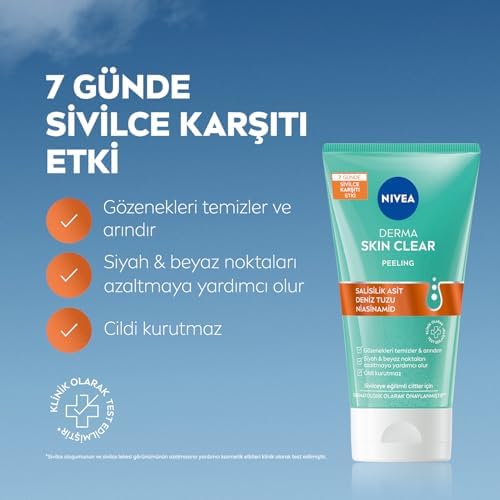 Alternative view of Derma Skin Clear Sivilce Karşıtı Yüz Temizleyici Peeling 150 ml X2 + Derma Skin Clear Sivilce Karşıtı Tonik 200 ml