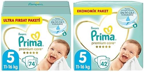 Bebek Bezi Premium Care 5 Beden 74 Adet Junior Fırsat Paketi & Bebek Bezi Premium Care 5 Beden 42 Adet Junior Paket
