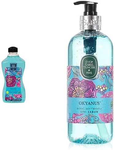 Doğal Zeytinyağlı Sıvı Sabun Okyanus 1,5 L Pet Şişe (1 x 1500 ml) xEyüp Sabri Tuncer Doğal Zeytinyağlı Sıvı Sabun Okyanus Kokulu Pet Şişe (500 ml)