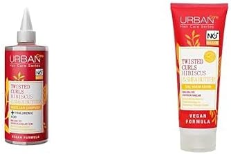 Twisted Curls Hibiscus & Shea Butter Kıvırcık ve Dalgalı Saçlara Özel Miselar Şampuan Sülfatsız 340 ml- Vegan x Saç Bakım Kremi Sülfatsız 250 ml- Vegan