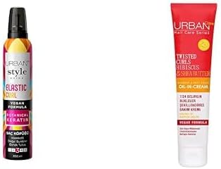 Style Guide Elastic Curl Doğal Görünüm Sağlayan Saç Köpüğü 200 ml- Vegan x Twisted Curls Hibiscus & Shea Butter Kıvırcık ve Dalgalı Saçlara Özel Durulanmayan Bakım Kremi 175 ml- Vegan