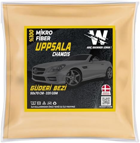 - Güderi Oto Kurulama Bezi 50x70 cm, Büyük Boy Ultra Emici Araç Kurulama Havlusu, Yıkanabilir Sentetik Araba Güderi Bezi