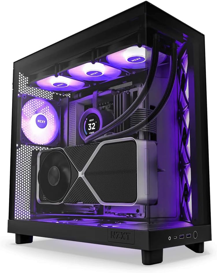 Alternative view of Nzxt CC-H61FB-R1 H6 RGB Siyah 3 * 12cm Fan Usb3.2/Type-c Atx/M-Atx Mid-Tower Kasa