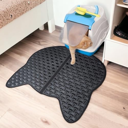 Kedi Kumu Paspası Kedi Tuvalet Önü Paspası Elekli Paspas Tuvaleti Mama Kum Halısı Yıkanabilir (70x75)