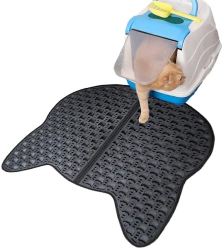 Alternative view of Kedi Kumu Paspası Kedi Tuvalet Önü Paspası Elekli Paspas Tuvaleti Mama Kum Halısı Yıkanabilir (70x75)