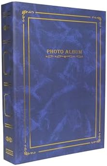 15x21cm 200 Fotoğraf Kapasiteli Ciltbezli Lüks Fotoğraf Albümü Mavi